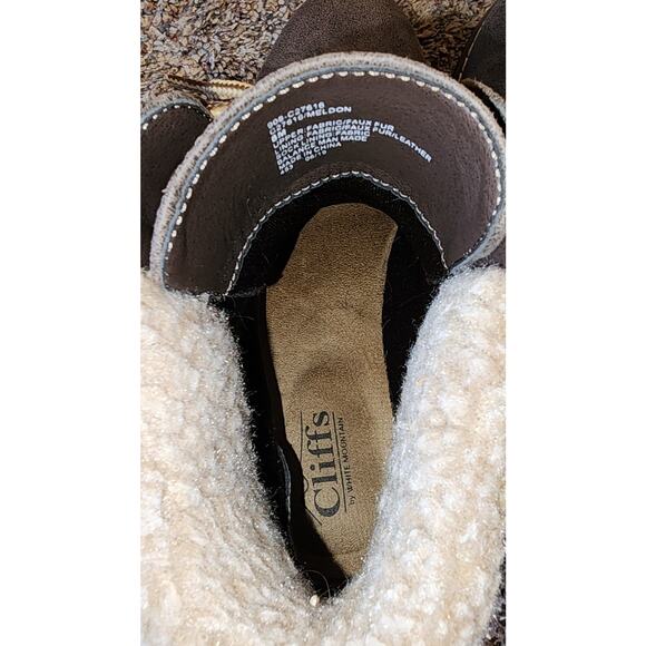 Cliffs White Mountain Meldon Brown Hiker Boots Size 8 Fleece Lined NWOT - Picture 4 of 8